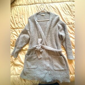 Aerie Gray Knit Cardigan Sweater
